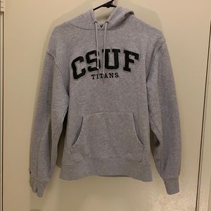 Grey CSUF hoodie